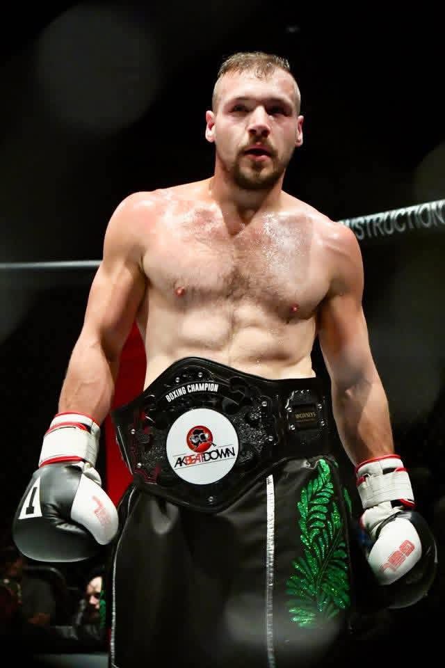 Champion holding the belt